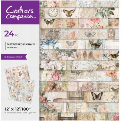 Crafter's Companion Distressed Florals - Paper Pad